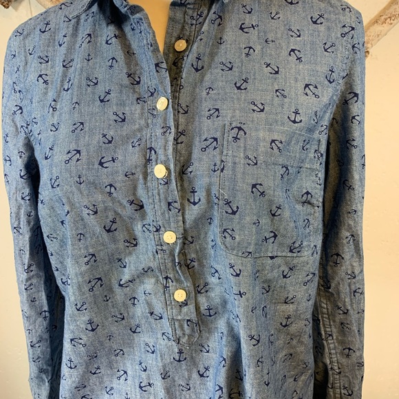 J Crew Anchor shirt - Picture 3 of 6